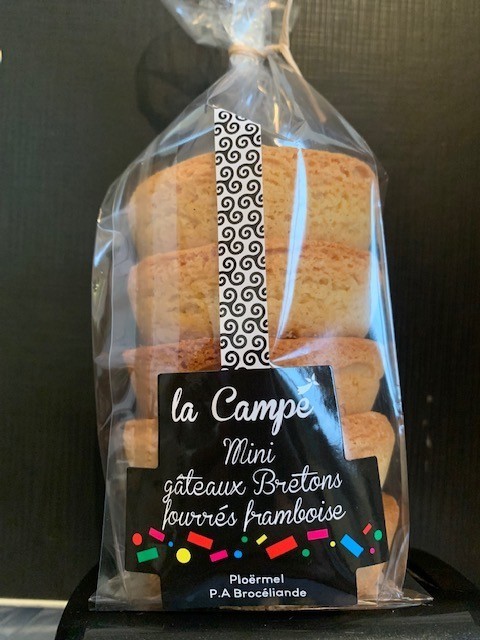 La Campé - Mini gâteaux Bretons fourrés framboise